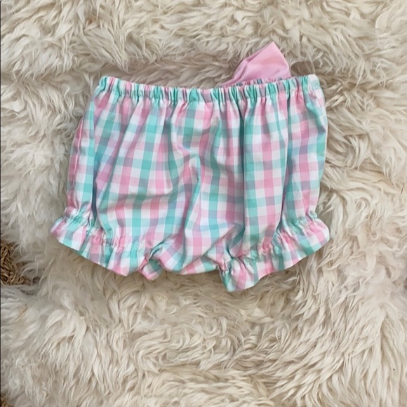 Pink and mint bow shorts - Picture 2 of 2